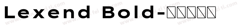 Lexend Bold字体转换